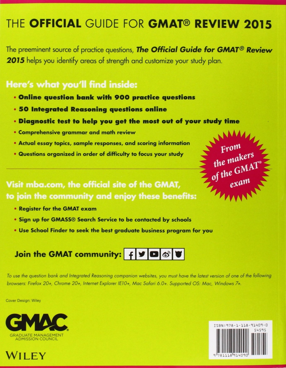  The Official Guide for GMAT Review 2015