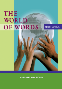 The World of Words ninth edition 