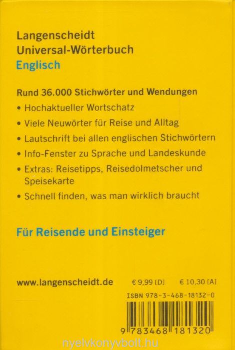   Langenscheidt, Universal-Wörterbuch Englisch : Englisch-Deutsch, Deutsch-Englisch 