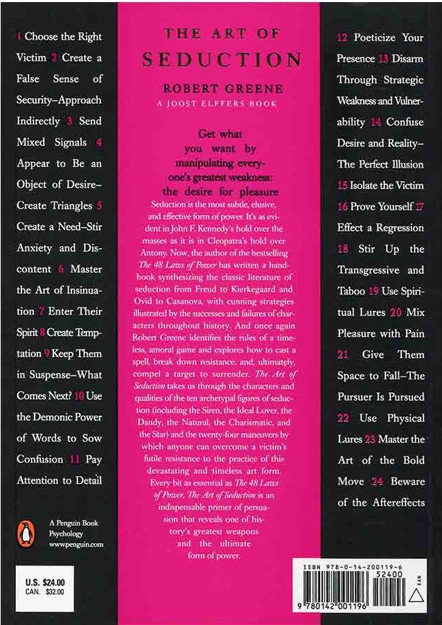 کتاب  The Art of Seduction By Robert Greene