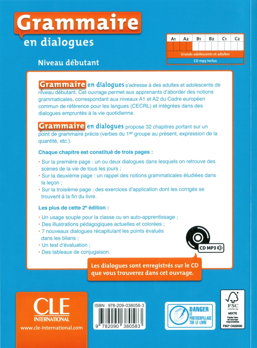 Grammaire en dialogues - debutant + CD - 2eme edition 