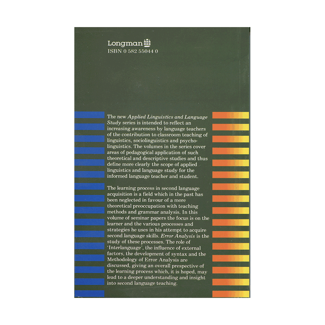 Error Analysis Perspectives on Second Language Acquisition