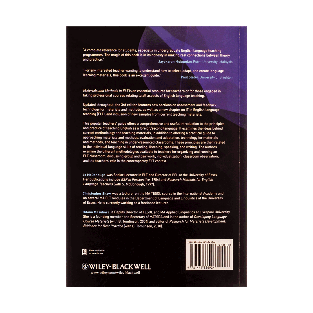  کتاب Materials and Methods in ELT A Teachers Guide 3rd Edition