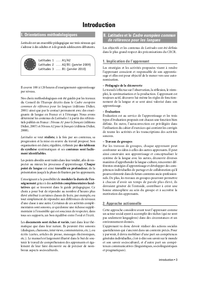 Latitudes 1 niv.1 - Guide pedagogique