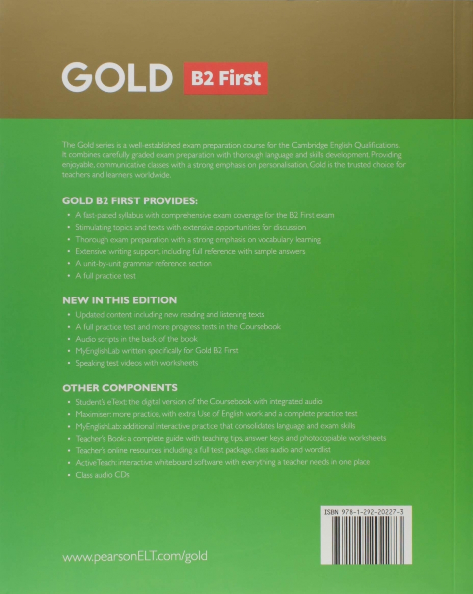Gold B2 First New Edition Coursebook+Exam Maximiser دوره کامل