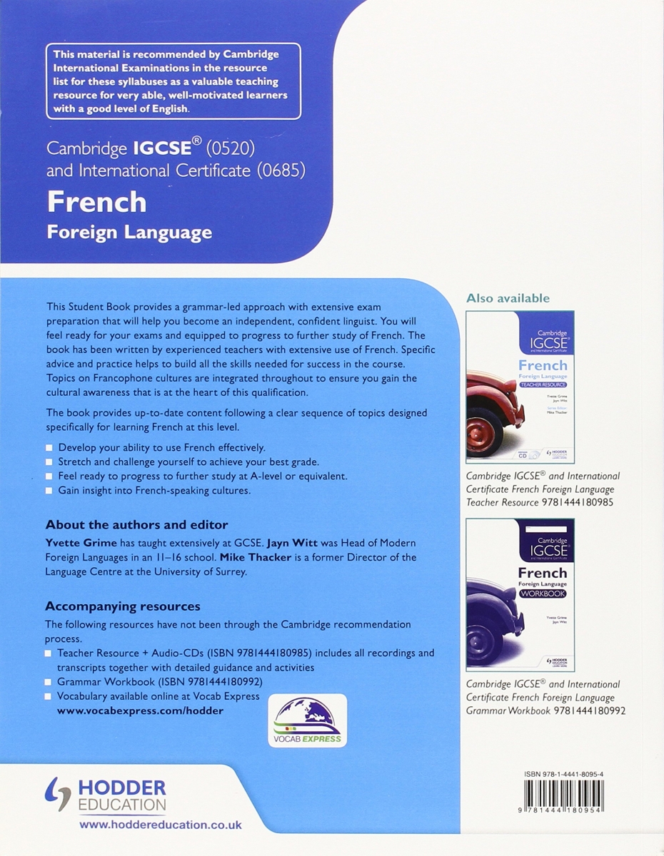 Cambridge IGCSE® French Student Book Second Edition