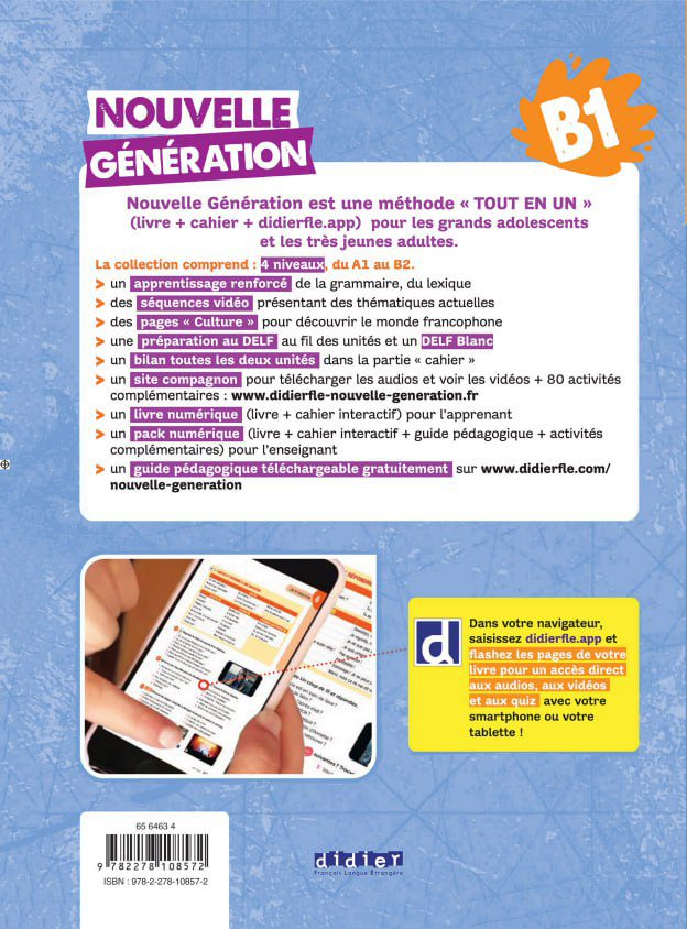 کتاب NOUVELLE GENERATION B1 + QR کتاب NOUVELLE GENERATION B1 + QR