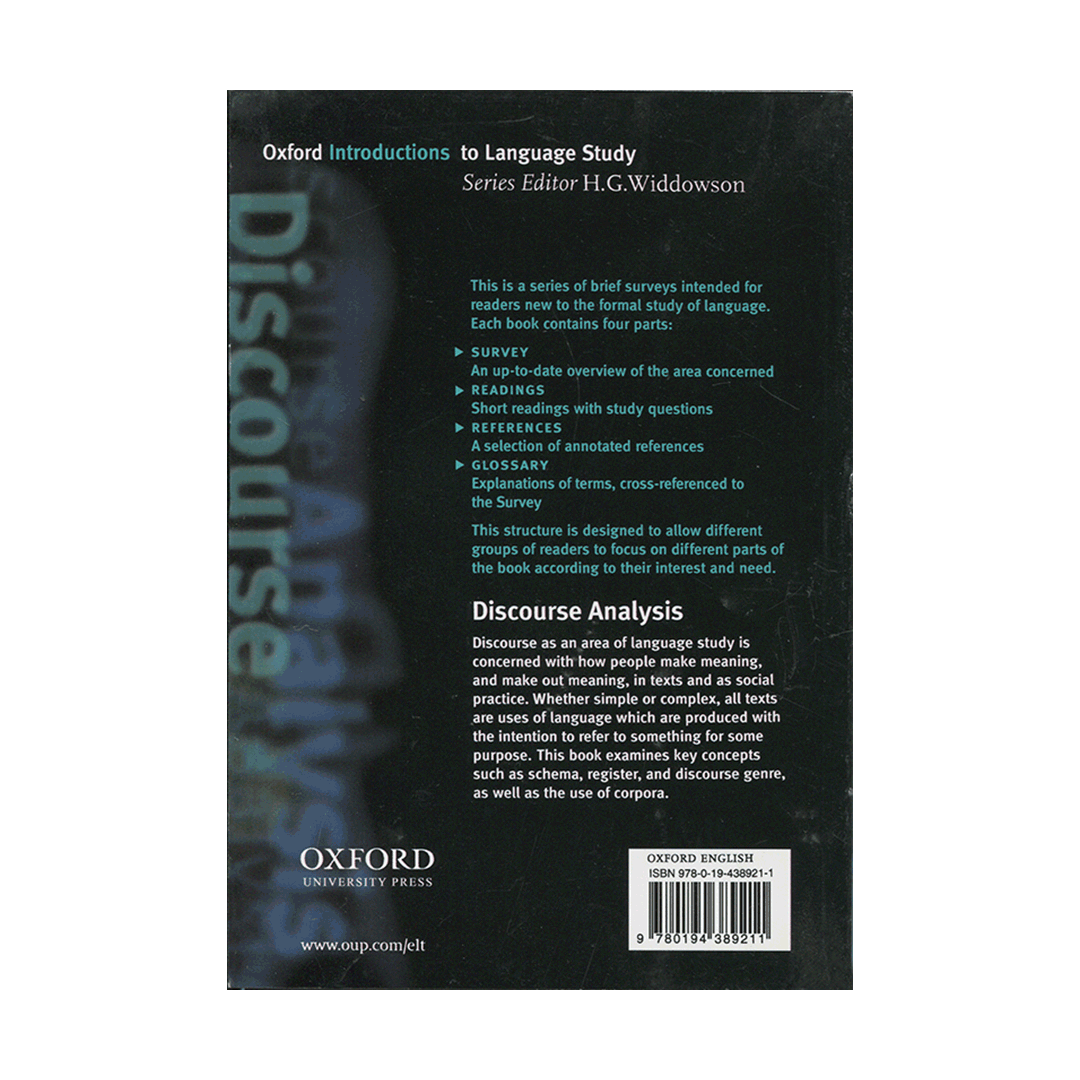 Discourse Analysis (oxford) widdowson