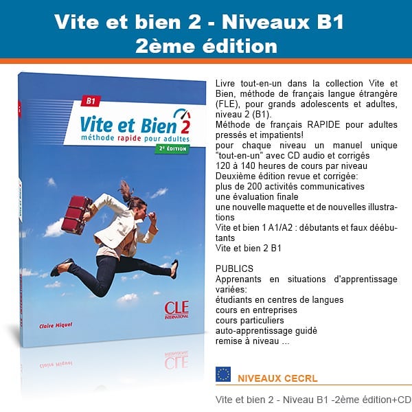 Vite et bien 2 - 2ème - B1 + CD سیاه و سفید