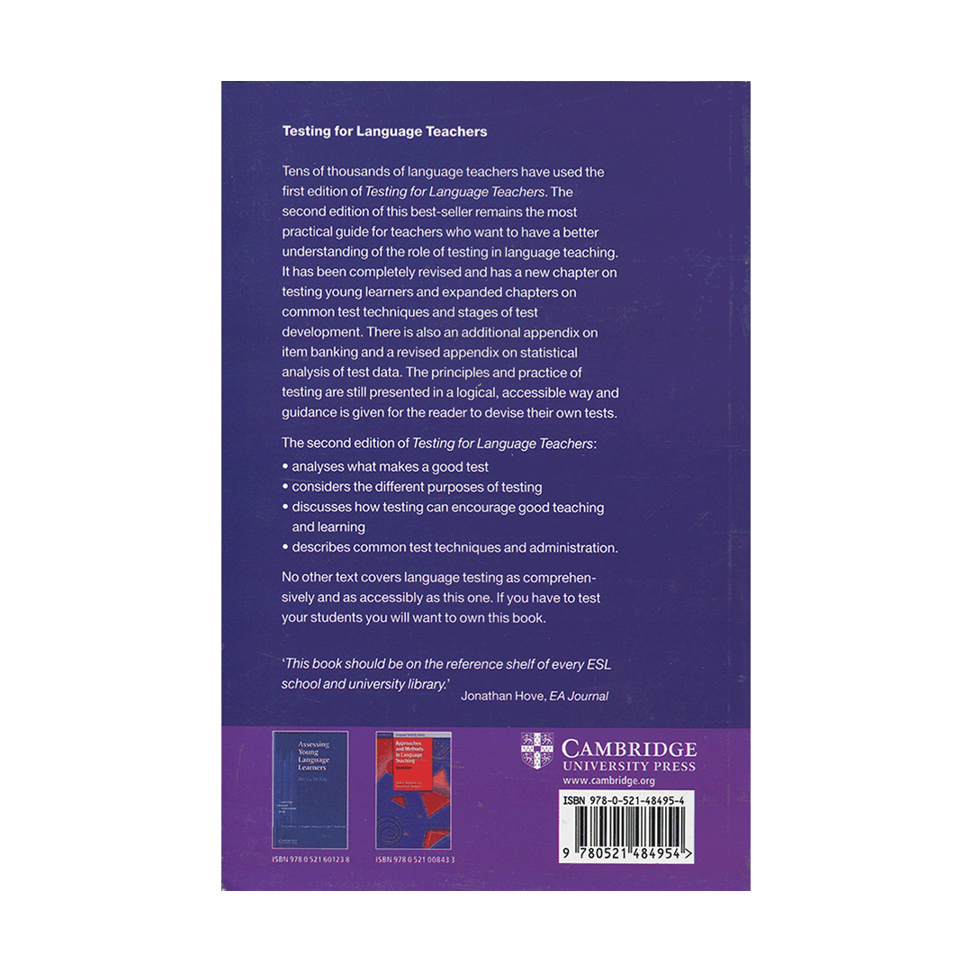  کتاب Testing for Language Teachers 2nd Edition 