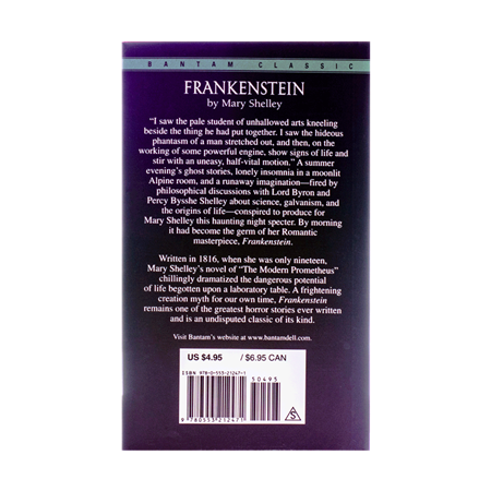 کتاب Frankenstein by Mary Shelley  جلد نرم 
