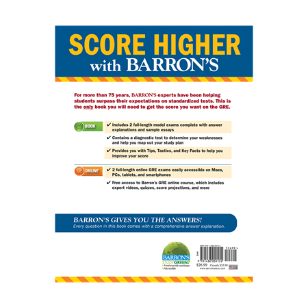 Barrons GRE 22nd Edition+CD