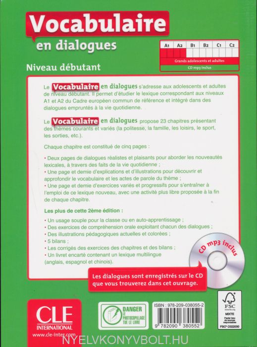 Vocabulaire en dialogues - debutant + CD - 2eme edition 