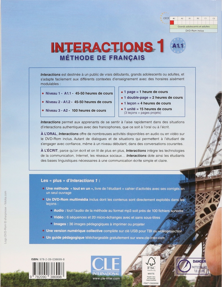 Interactions 1 - Methode de Francais A1.1 + DVD