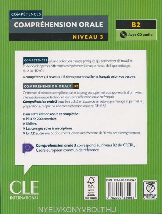 Comprehension orale 3 - Niveau B2 + CD - 2eme editio