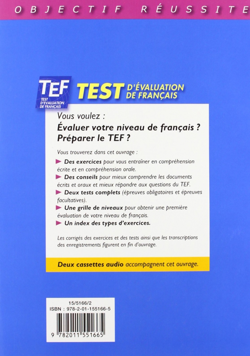 TEF - Livre d'entrainement