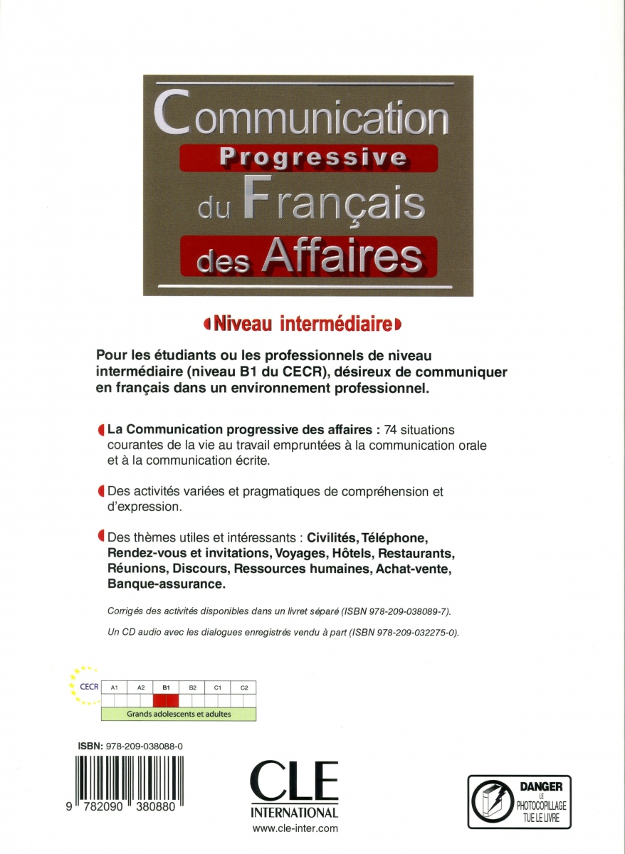 Communication progressive du français des affaires - intermediaire