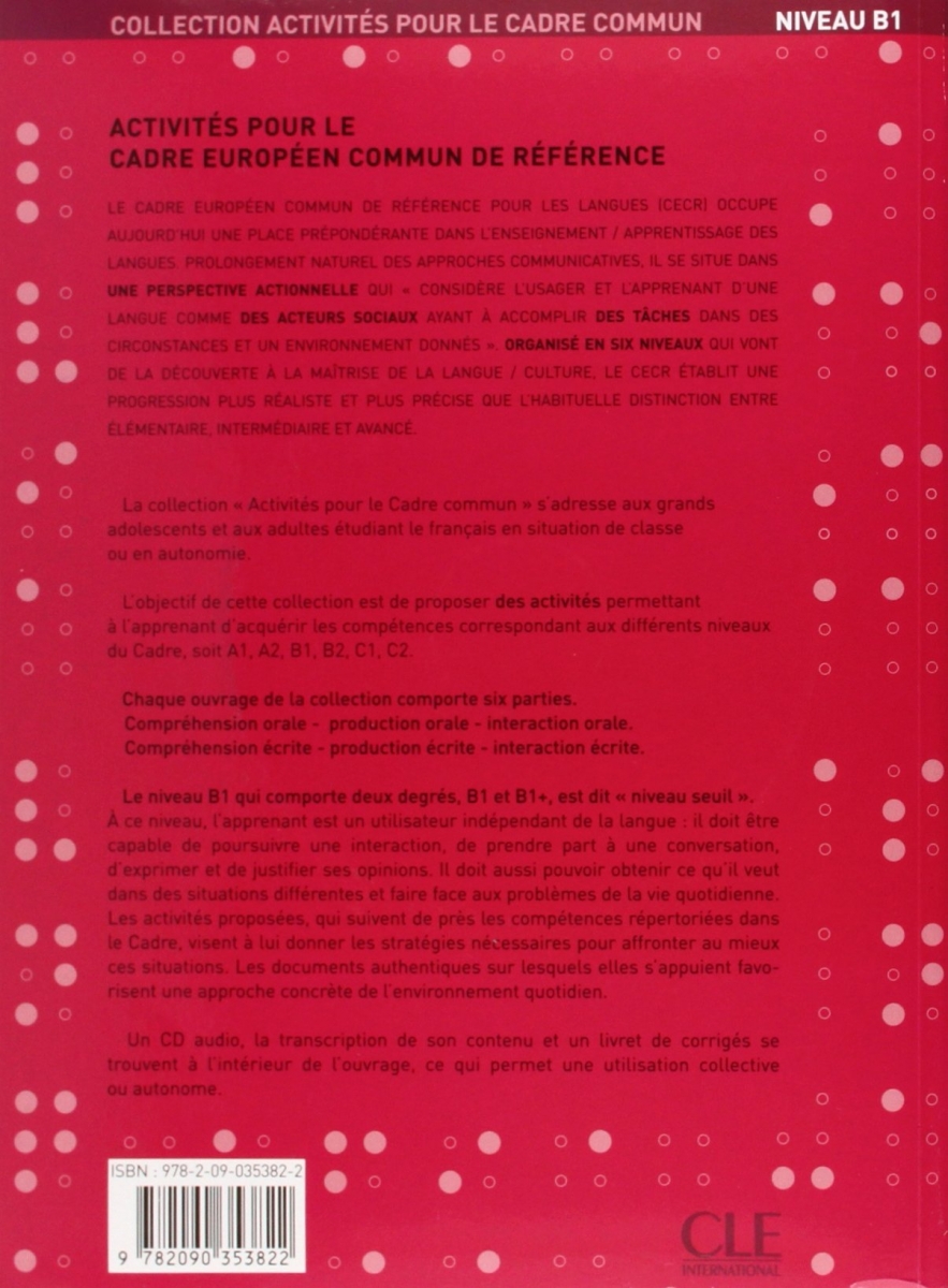 Activites Pour Le Cecr - B1 Textbook + Key + CD