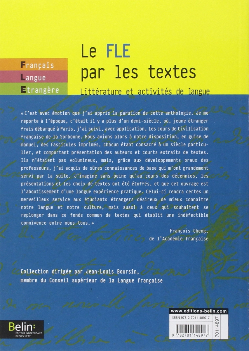 Le FLE par les textes : Littérature et activités de langue
