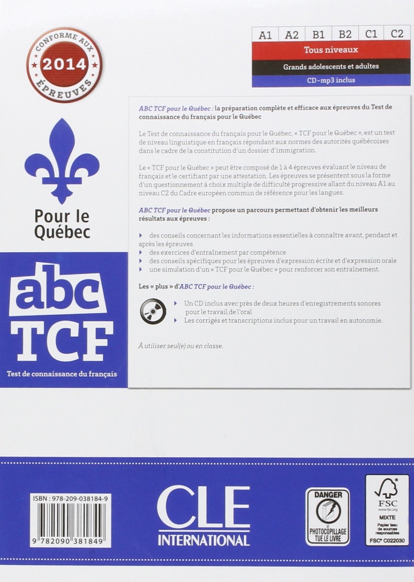  ABC TCF + CD version Quebec