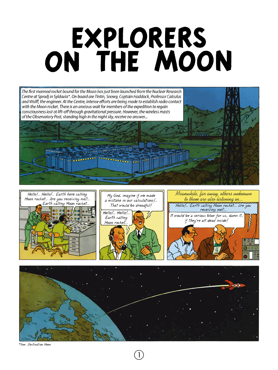 Explorers on the Moon (The Adventures of Tintin) by Hergé
