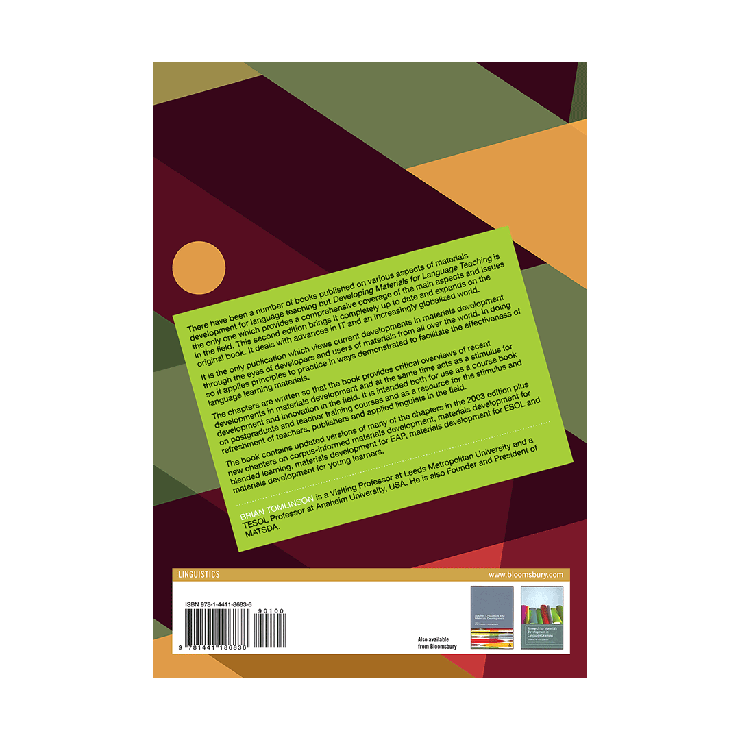  کتاب Developing Materials for Language Teaching 2nd edition