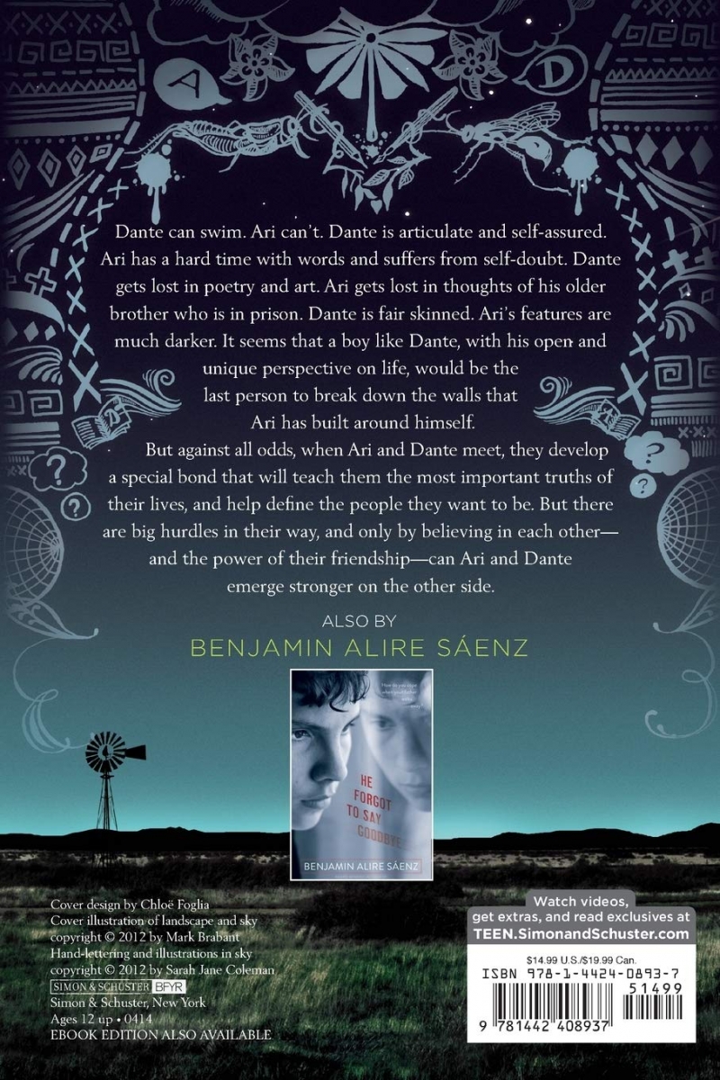 Aristotle and Dante Discover the Secrets of the Universe by Benjamin Alire Sáenz 