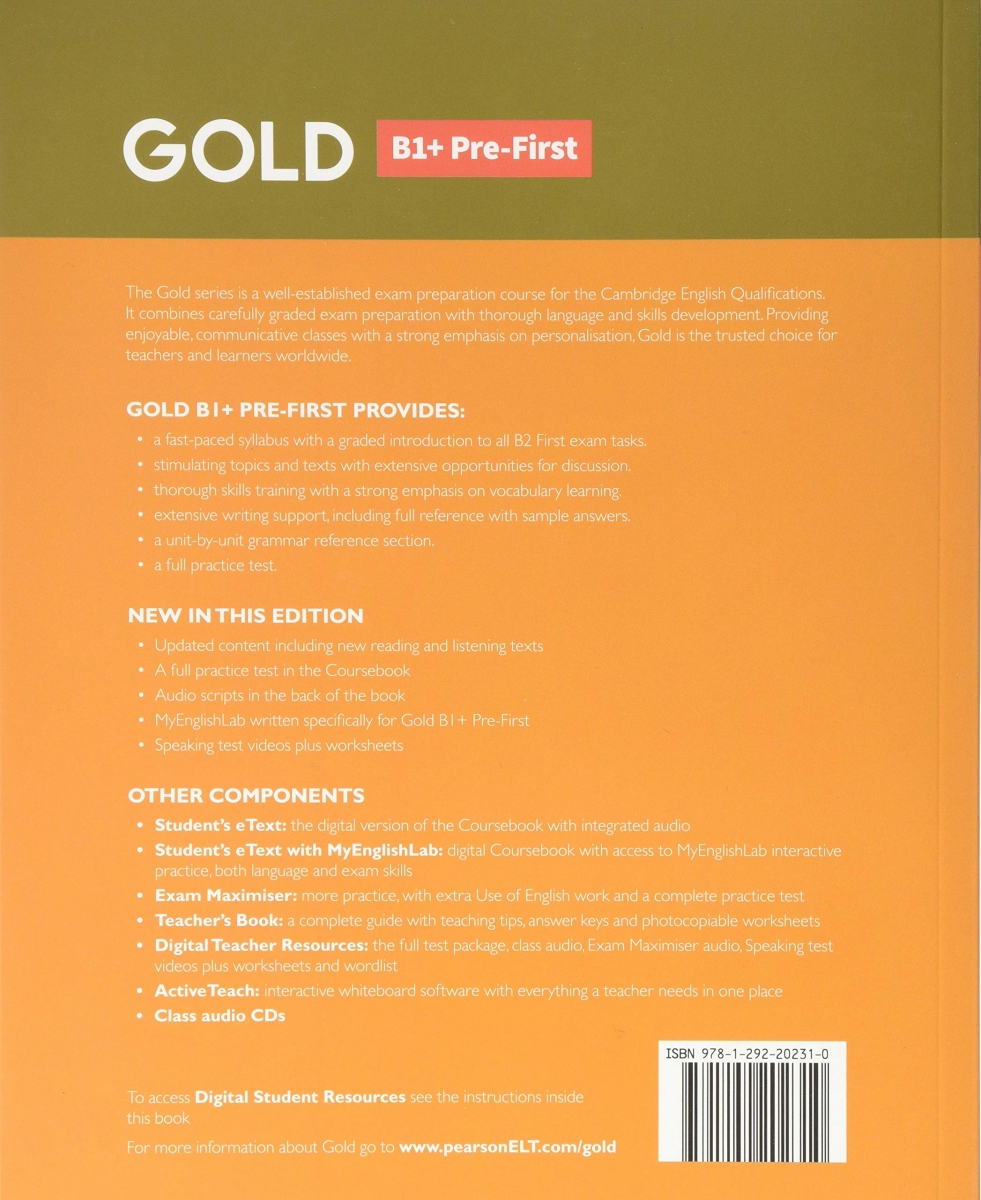 Gold B1+ Pre-First New Edition Coursebook +Exam Maximiser