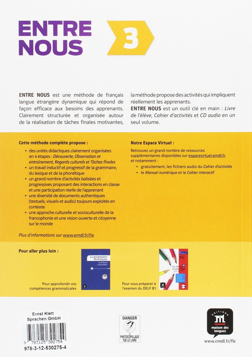 Entre nous 3 + Cahier d’activités 