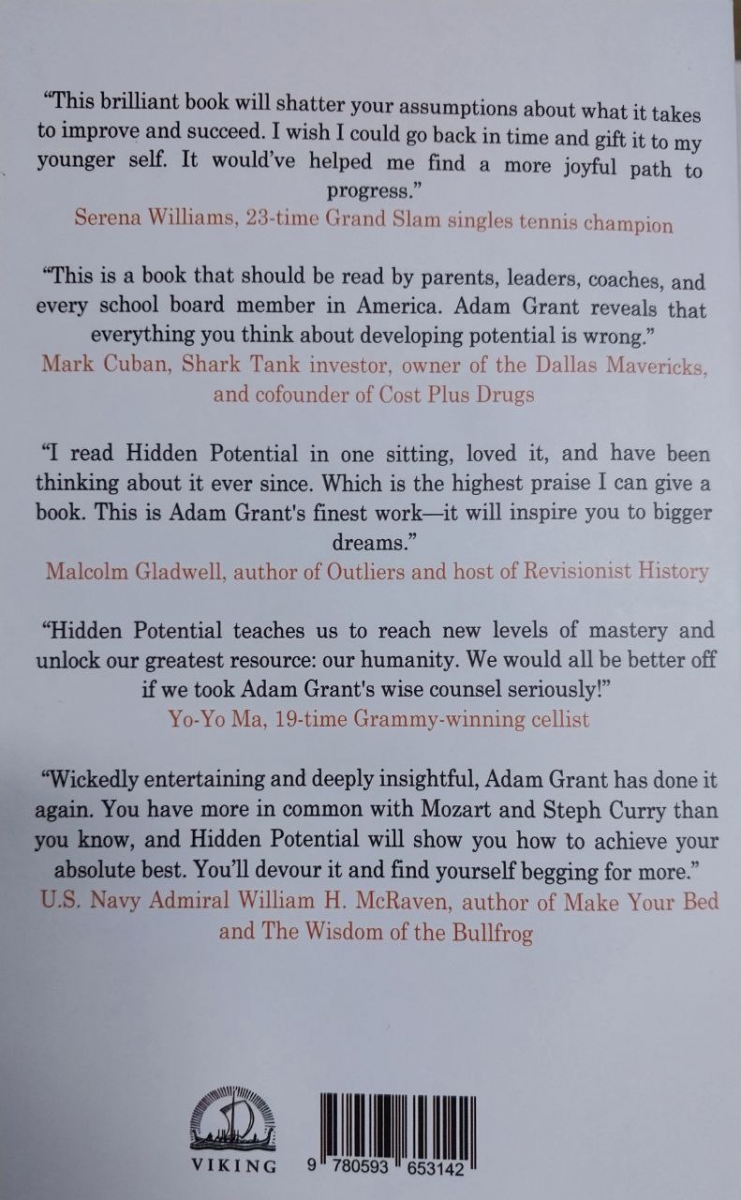 کتاب hidden potential by Adam Grant