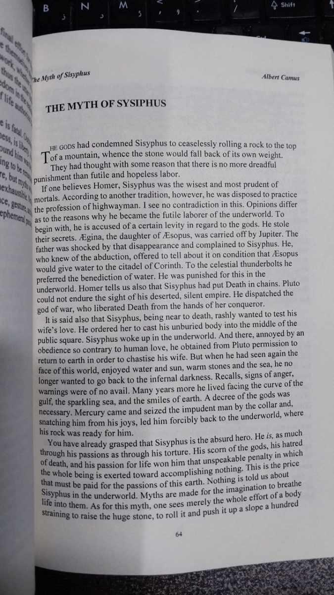 The Myth of Sisyphus: And Other Essays by Albert Camus