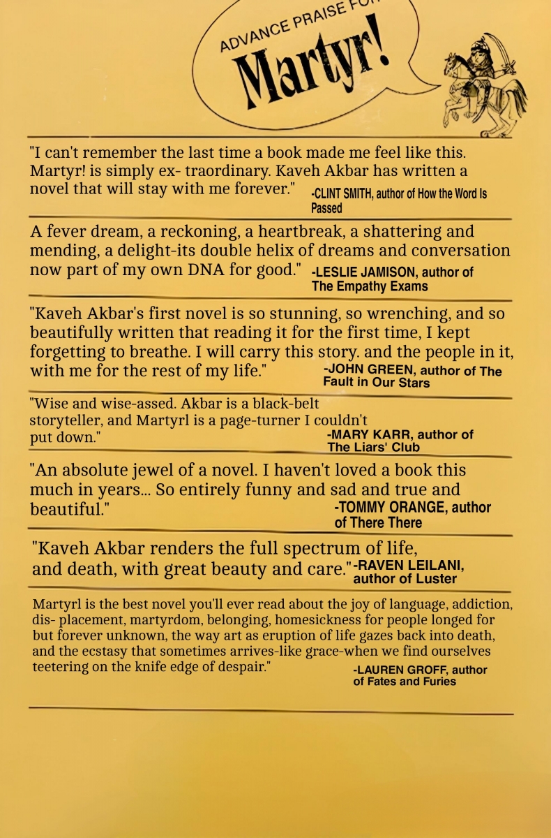 کتاب Martyr By Kaveh Akbar