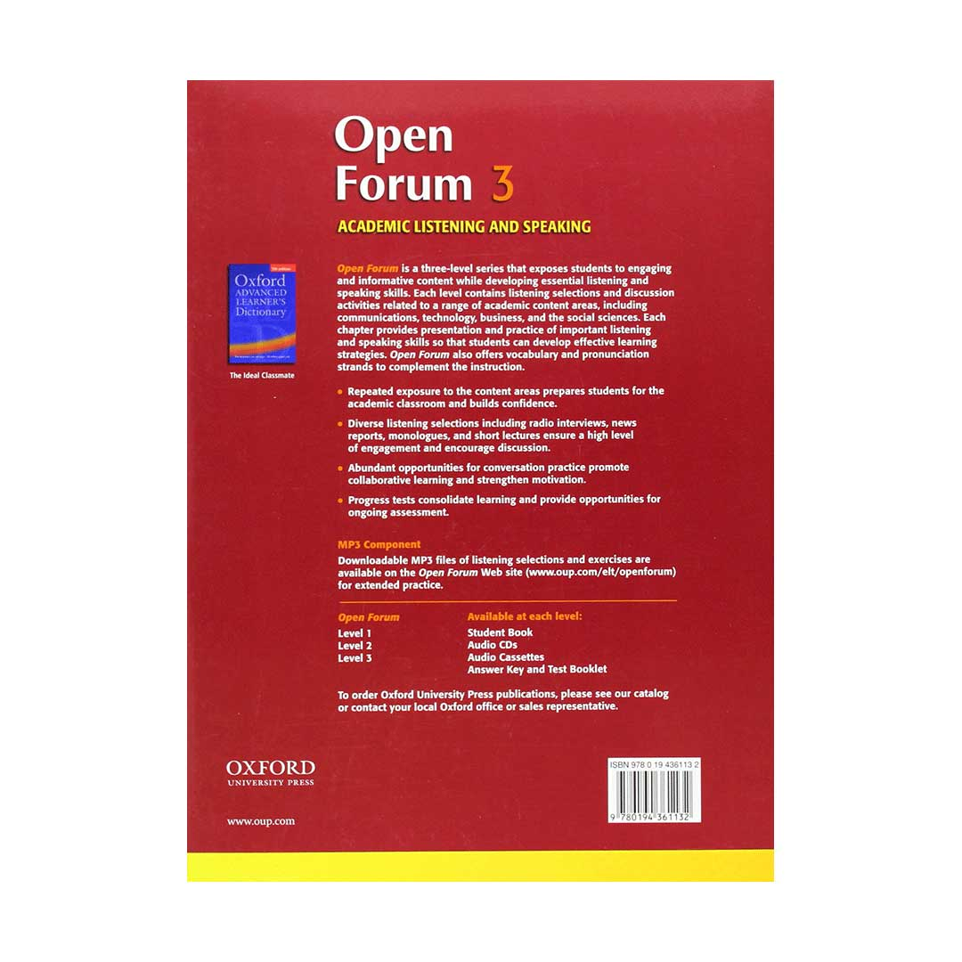 Open Forum 3 Student Book with Test Booklet