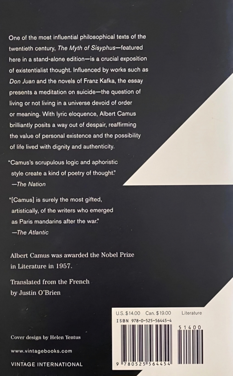The Myth of Sisyphus: And Other Essays by Albert Camus
