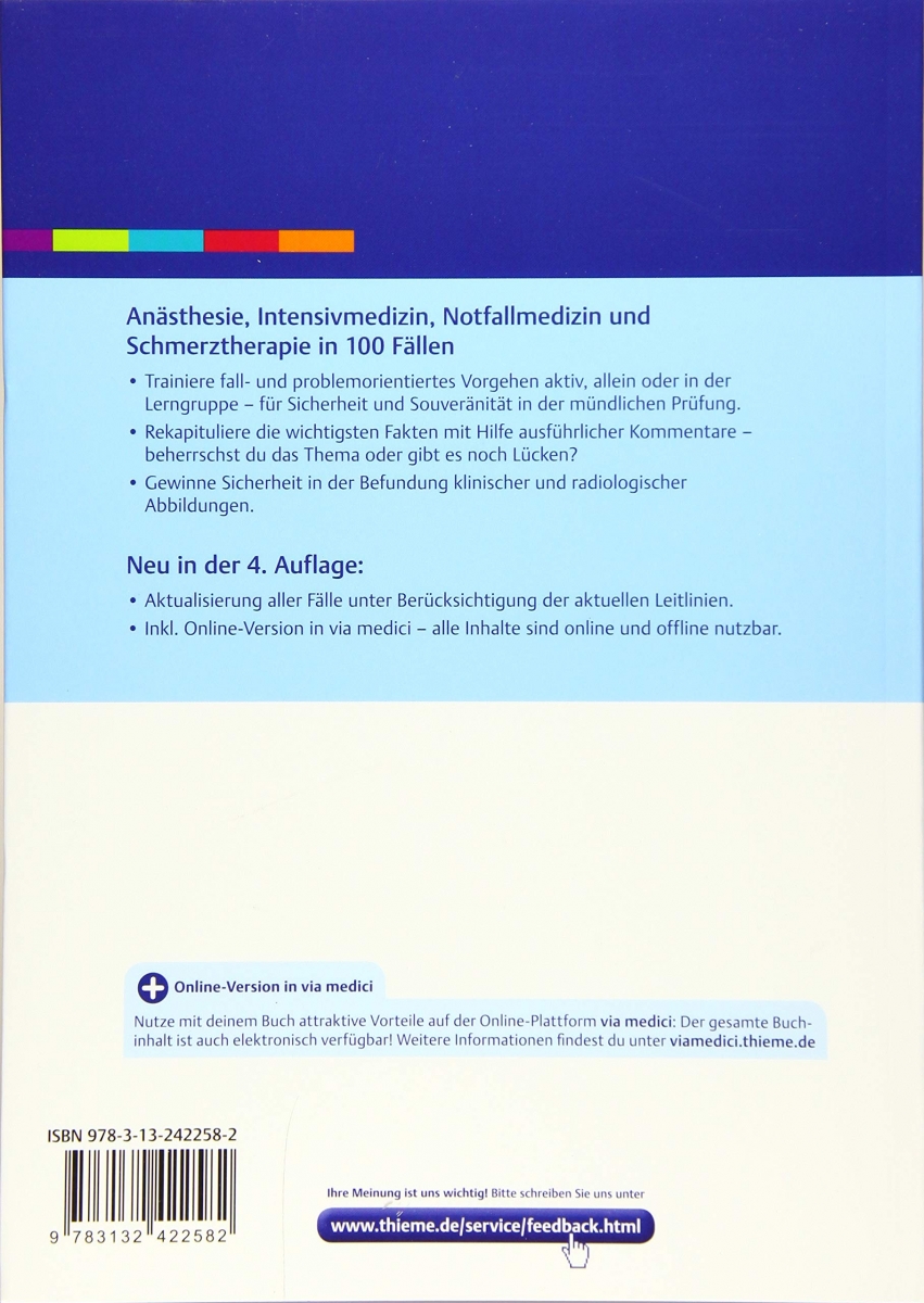 Fallbuch Anästhesie, Intensivmedizin und Notfallmedizin 