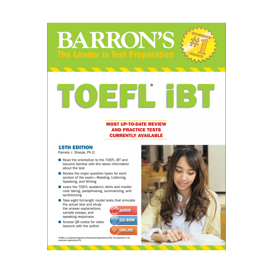 Barrons TOEFL iBT 15th+DVD 