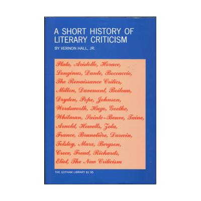 A short history of literary criticism-Hall 